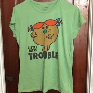 Little Miss Trouble T-Shirt: Green XXL